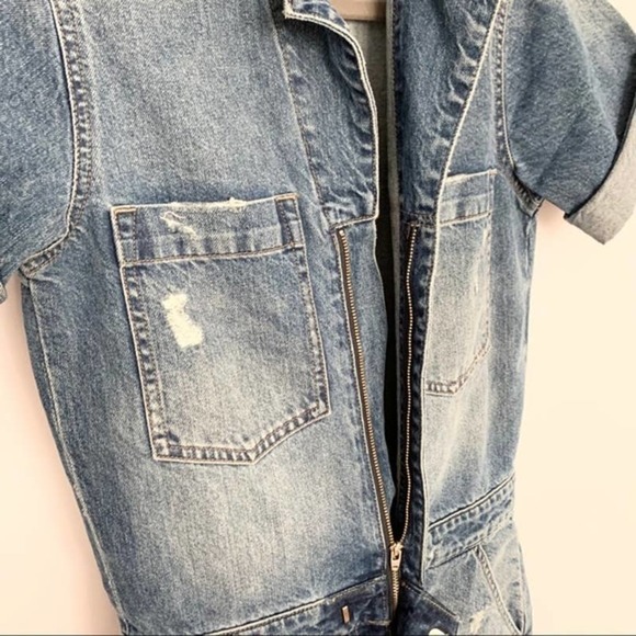 COPY - 𝅺DL1961 Denim Hannah Romper - Cosmic Wash - S - Picture 3 of 6